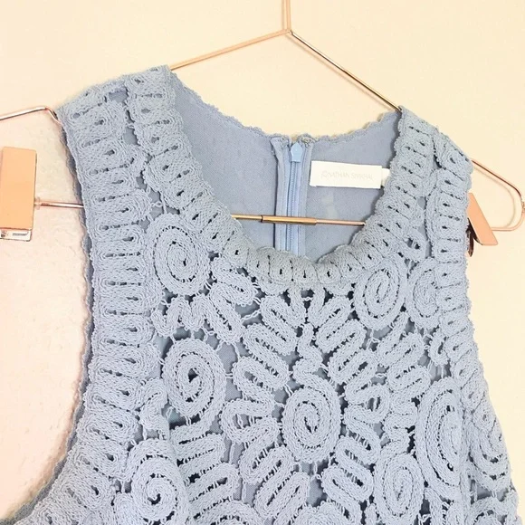 Jonathan Simkhai Lace Mini Dress in Soft Blue